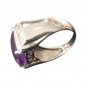 Women's Amethyst Ring Sterling Silver 925 Size 9 Vintage Art Deco Jewelry