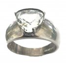 Ring Vintage Men's Unisex Trillion Cut White Fianit Sterling Silver 925 Size 10 Ring Vintage Men's Unisex Trillion Cut White Fianit Sterling Silver 925 Size 10