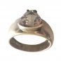 Ring Vintage Men's Unisex Trillion Cut White Fianit Sterling Silver 925 Size 10