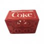 Antique Coke Caisse Familiale Plastic Box Carrier Handle 6 Bottles French Red