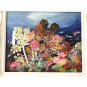 Rifka Corals Sea world Painting Oil On Canvas Signed Framed Antique