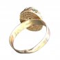 Lapis Lazuli Women's Ring Enamel Antique Art Nouveau Gold Vermeil Silver