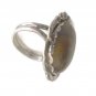 Women's Ring Navajo Petrified Wood Sterling Silver 925 Vintage Native Indian 10