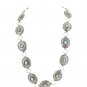Belt Necklace Vintage Navajo Native Indian Oval Blue Turquoise Sterling Silver