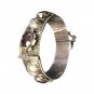 Antique Bangle Bracelet Oval Cut Amethyst 800 Solid Silver Germany Secession
