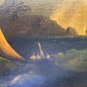 Dutch Antique Oil Painting Windmill Canvas Landscape Original 18 Century