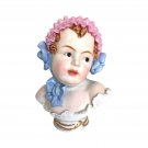 Antique Baby Girl Bust Figurine Sculpture Carl Thieme Dresden Porcelain 19c Art Antique Baby Girl Bust Figurine Sculpture Carl Thieme Dresden Porcelain 19c Art