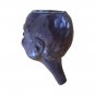 Antique Figural Face Head Smoking Pipe England Wooden Carved Folk Art