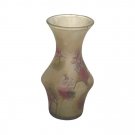 Vintage Small Table Vase Hand Painted Drip Satin Glass Israel Vintage Small Table Vase Hand Painted Drip Satin Glass Israel