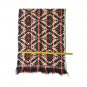 Vintage Hand Woven Geometric Table Runner Rectangular Thick Yarn Red Green Beige