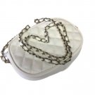 Women Quilted Chain-Strap Clutch Handbag Purse Casual Small White Women Quilted Chain-Strap Clutch Handbag Purse Casual Small White