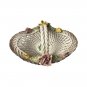 Vintage Capodimonte Large Woven Rose Flowers Porcelain Basket Classic Style 12â