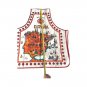 Vintage Full Apron Espana Map Of Spain White Red