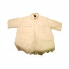 Vintage Trader Bay Men`s Shirt Beige Linen Cotton Short Sleeve Button Down L Vintage Trader Bay Men`s Shirt Beige Linen Cotton Short Sleeve Button Down L