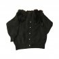 Vintage Black Angora Rabbit Fur Sweater Cardigan Button down
