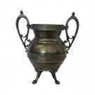 Antique Vintage Silver-plate Dual Handled Urn Bowl Leaf 8"H Antique Vintage Silver-plate Dual Handled Urn Bowl Leaf 8"H