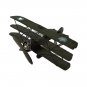 Three Wing Metal Plane Airplane Collector Military Aircraft Decor Model Green
