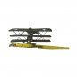 Three Wing Metal Plane Airplane Collector Military Aircraft Decor Model Green