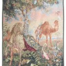 Vintage Exquisite "Horse & Camel Tropical" Tapestry French Pictorial Home Decor Vintage Exquisite "Horse & Camel Tropical" Tapestry French Pictorial Home Decor