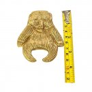 Vintage Gold Over Solid Brass Paperweight Wall Street Bull Bear Double Sided Vintage Gold Over Solid Brass Paperweight Wall Street Bull Bear Double Sided