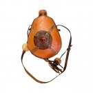 Vintage Decorative Genuine Leather Flask Bottle Canteen Keg Cask Wine Vessel