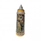 Stunning Antique Massive German Beer Stein Happy Friends Made in Germany Stunning Antique Massive German Beer Stein Happy Friends Made in Germany