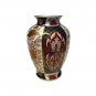 Imari by Andrea Porcelain Vase Japanese Red Blue Gold  Floral Design  9.5"