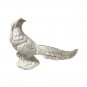 Vintage Vidale Pigeon Bird Figurine White Porcelain Flowers Gold