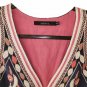 Arc & Co Womens Floral Grecian V-neck Embroidered Babydoll Sundress Dress S