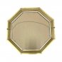 Vintage Octagonal Gold Metal Framed Accent Mirror Regency Decor 14"
