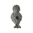 Rare Middle Eastern Oil Lamp Carved Figural Face Black Stone circa 200AD