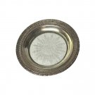 Vintage Frank Whiting Bottle Coaster Saucer Sterling Silver & Crystal Glass 6.5" Vintage Frank Whiting Bottle Coaster Saucer Sterling Silver & Crystal Glass 6.5"