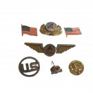 Vintage Lapel Pins Brooch Lot 7 Delta Airlines US Flag Elephant Vintage Lapel Pins Brooch Lot 7 Delta Airlines US Flag Elephant