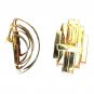 Women's Clip On Earrings Antique Vintage Original Art Deco Gold Plated Jewelry