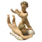 Schaubach Kunst Figurine - Cherubs Playing w/ Ball (6 In.) #1764 - Germany Schaubach Kunst Figurine - Cherubs Playing w/ Ball (6 In.) #1764 - Germany