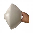 VTG Ceiling Light Shade Milk Glass Globe Salvaged Industrial Atomic Schoolhouse