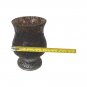 Tren J Home Hurricane Pillar/Candle Holder Vase Purple Mosaic Glass & Metal Base