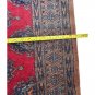 Vintage Geometric Oriental Rug Wool Hand-knotted Red Brown Carpet  69"x37"