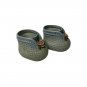 Vintage Ceramic Baby Boy Pair Of Shoes Booties Nursery Planter Figurines China