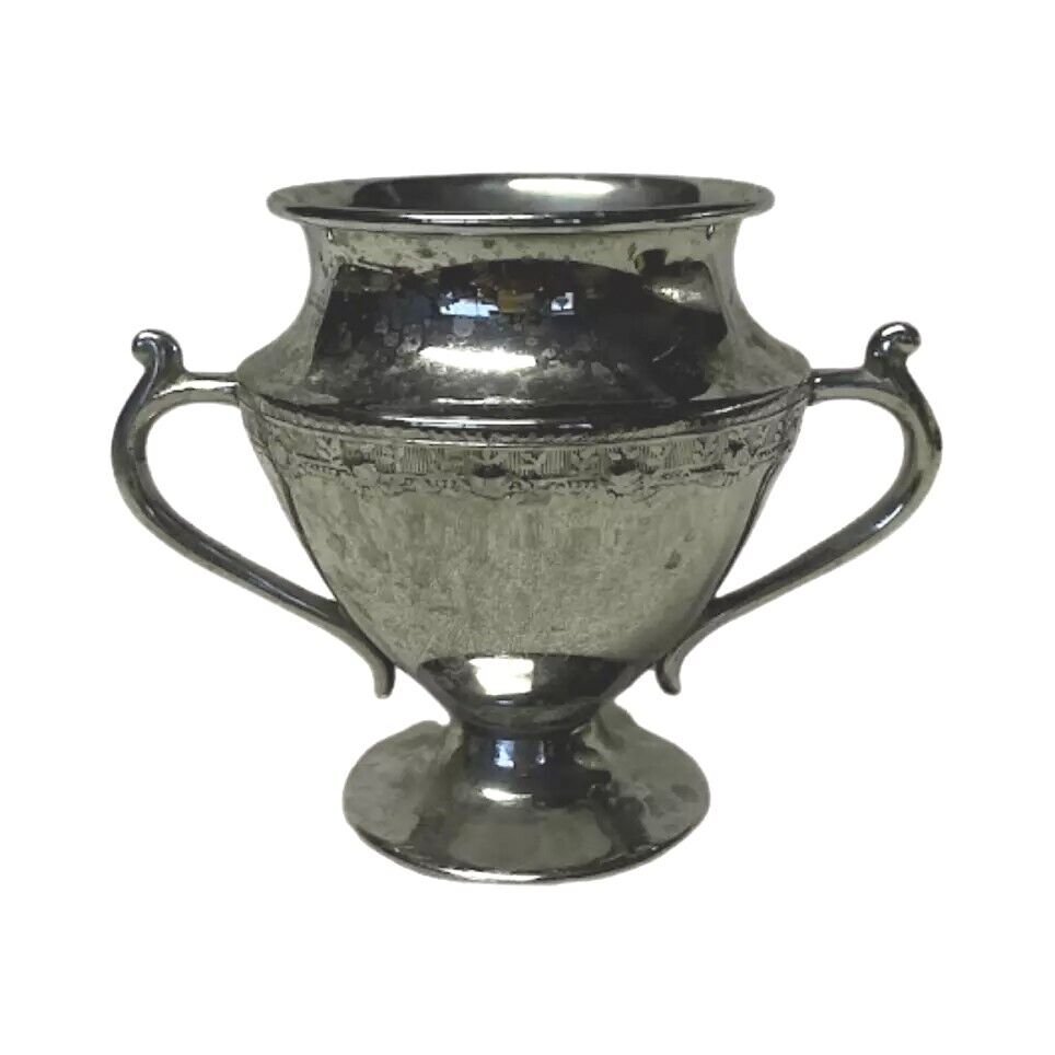 Vintage Silver Plated Single Sugar Jar w Handles