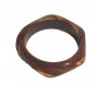 Chunky Marbled Brown Lucite Bangle Bracelet Vintage
