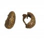 Vintage Joseph Mazer Shiny Gold Tone Nugget Textured Dome Shaped Ear Clip On