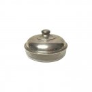 Antique Sterling Silver & Cut Glass Covered & Domed Butter Plate Dish w Lid Antique Sterling Silver & Cut Glass Covered & Domed Butter Plate Dish w Lid