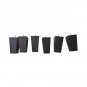 6" Solid Wood Tapered Furniture Legs Black Finish Sofa/Chair/Ottoman Set of 6