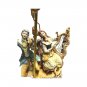 Capodimonte Porcelaine Lamp Three Figurine & Musical Pieces HUGE Vintage Italy