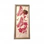 Vintage Pink Butterfly & Roses Collage Art Poster Framed Wall Mounted