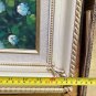 Original W. Hodges Painting Oil On Canvas Garden Colorful Flowers Signed Framed