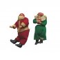 Vintage Mr. & Mrs. Santa Claus Dolls Toys with Grandchild Fabric Cloth