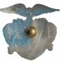 Blackinton Security Officer Cap Badge Pin Silver Tone Blue Enamel Eagle