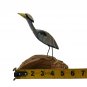 Casa Fernandez Gray Bird Figurine Hand Carved Hand Painted Stands On Drift Wood